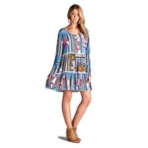 Velzera Paisley Bell Sleeve Dress